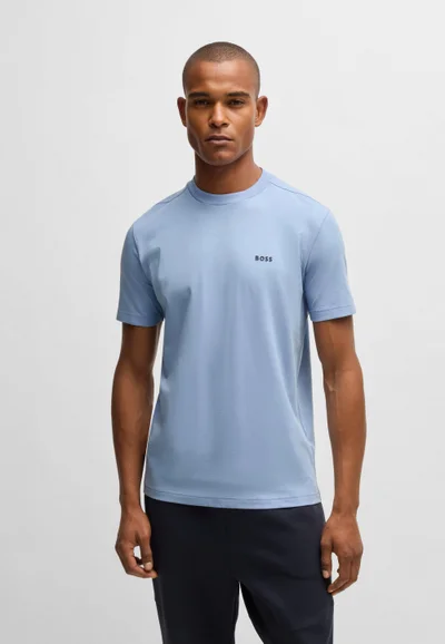 بوس Stretch-cotton T-shirt with logo detail