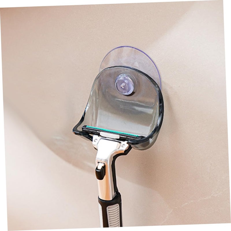 2Pcs Suction Cup Razor Holder Wall Mount Shower Storage Rack Portable Organizer White - Image 5