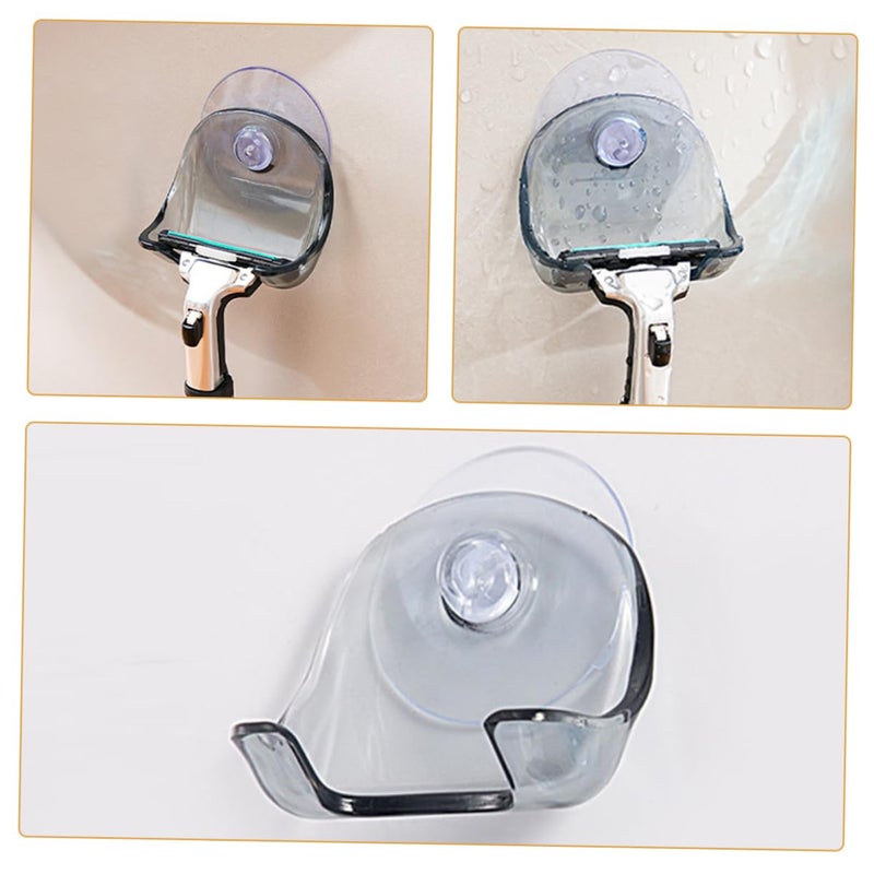 2Pcs Suction Cup Razor Holder Wall Mount Shower Storage Rack Portable Organizer White - Image 4