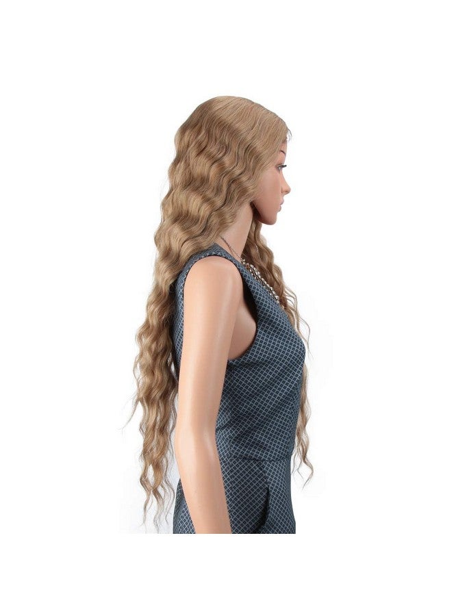 جويدر باروكة شعر صناعي مموج طويل من Joedir بجزء أمامي من الدانتيل، بطول 30 بوصة، للنساء ذوات البشرة السمراء، بكثافة 130%، مع شعر صغير، مقاومة للحرارة (RT6/23C) - Image 4