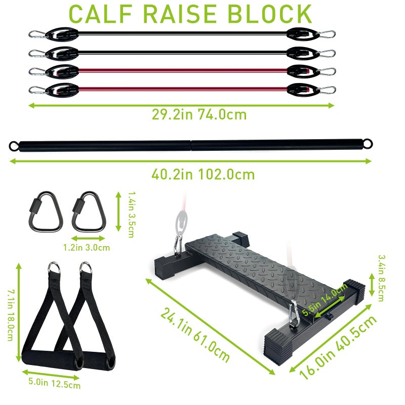 BLUSLM Multifunctional Steel Calf Raise Bar, Wide Standing Calf Raise Block for Calves Stretching, Foot Stretch Platform, Anti-Slip Squat Machine for Home Gym Workout (Black calf bar 01) - Image 2