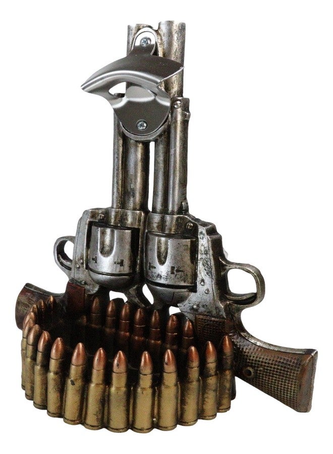 إيبروس جيفت هدية إيبروس: مسدسان ريفيان غربيان، فتاحة زجاجات مثبتة على الحائط مع حوض لتجميع فوارغ الرصاص، قطعة ديكور مستوحاة من الغرب الأمريكي - Image 5