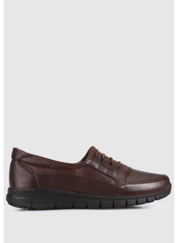 eclipse Brown Leather Women's Shoes  - Image 1