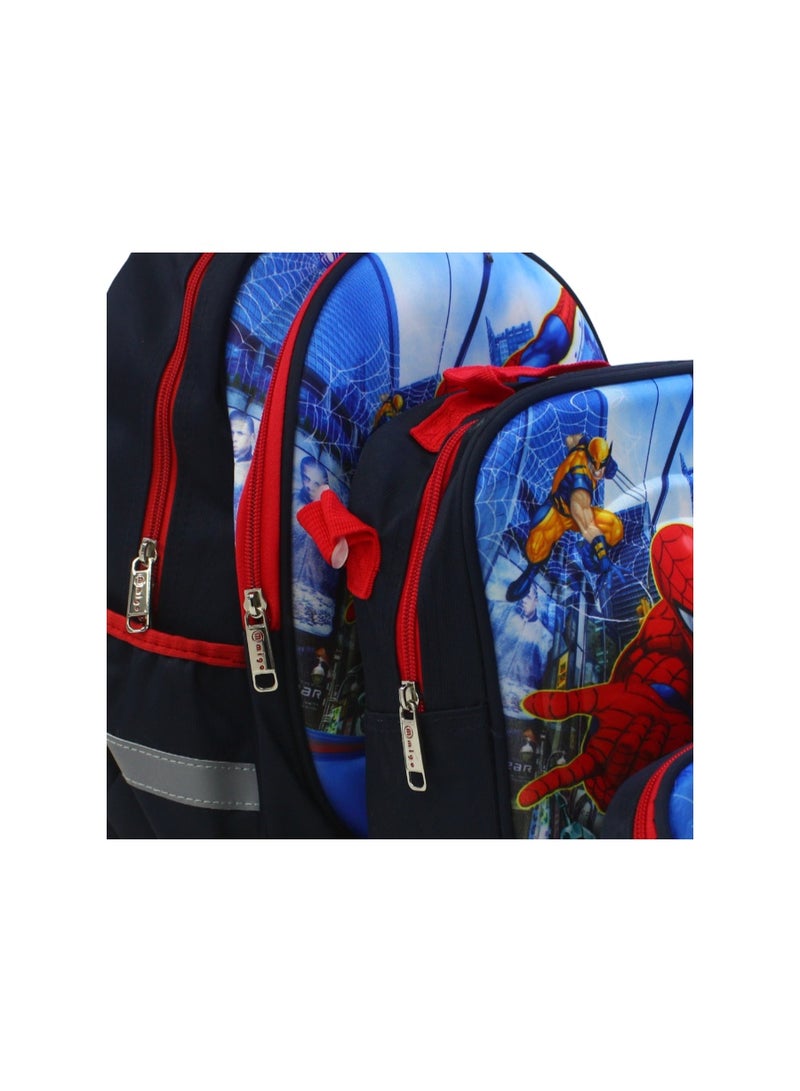 Migo School Set Spider-Man Backpack 14 Inches – Blue - Image 3