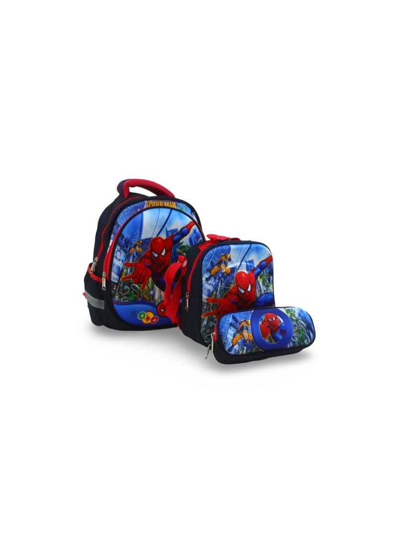 Migo School Set Spider-Man Backpack 14 Inches – Blue - Image 1
