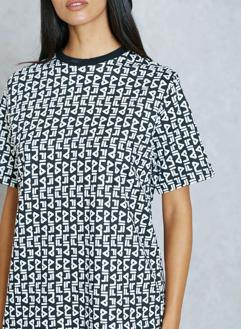 FILA Logo Print T-Shirt Dress
