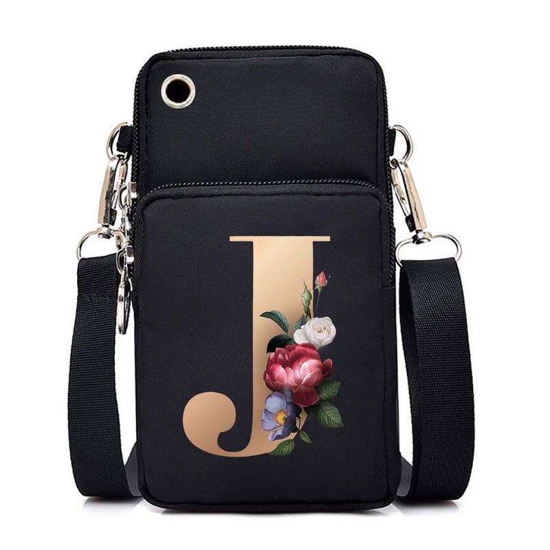 2024 26 Letter Printing Coin Purse Mobile Phone Bag To Make Light Carrying Multifunctional Messenger Bag - Image 3