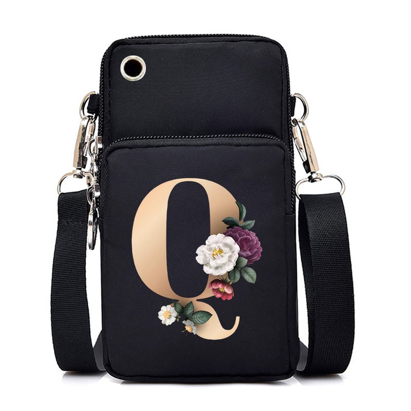2024 26 Letter Printing Coin Purse Mobile Phone Bag To Make Light Carrying Multifunctional Messenger Bag - Image 1
