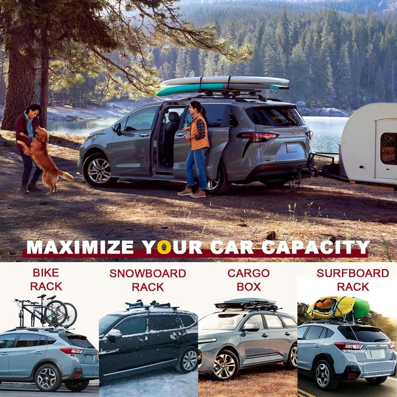 KINGGERI Roof Rack Cross Bars for Toyota Sienna 2021-2022 - Aluminum Replacement for Cargo Carrier - Image 2