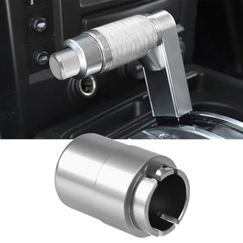 Canitu Transmission Shifter Button Knob Gear Shift Handle Button for Hummer H2 and H2 SUT 2003 2004 2005 2006 2007 2008 2009, CNC Aluminum Alloy Anti-Raust Durable Accessories (Silver) - Image 1