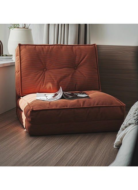 Floor Sofa with Back Support, 5 Reclining Poistion Adjustable Bed, Folding Lazy Bed, Floor Lounge Chair, Gaming Recliner Sofa for Sleeping, Gaming, Reading Red