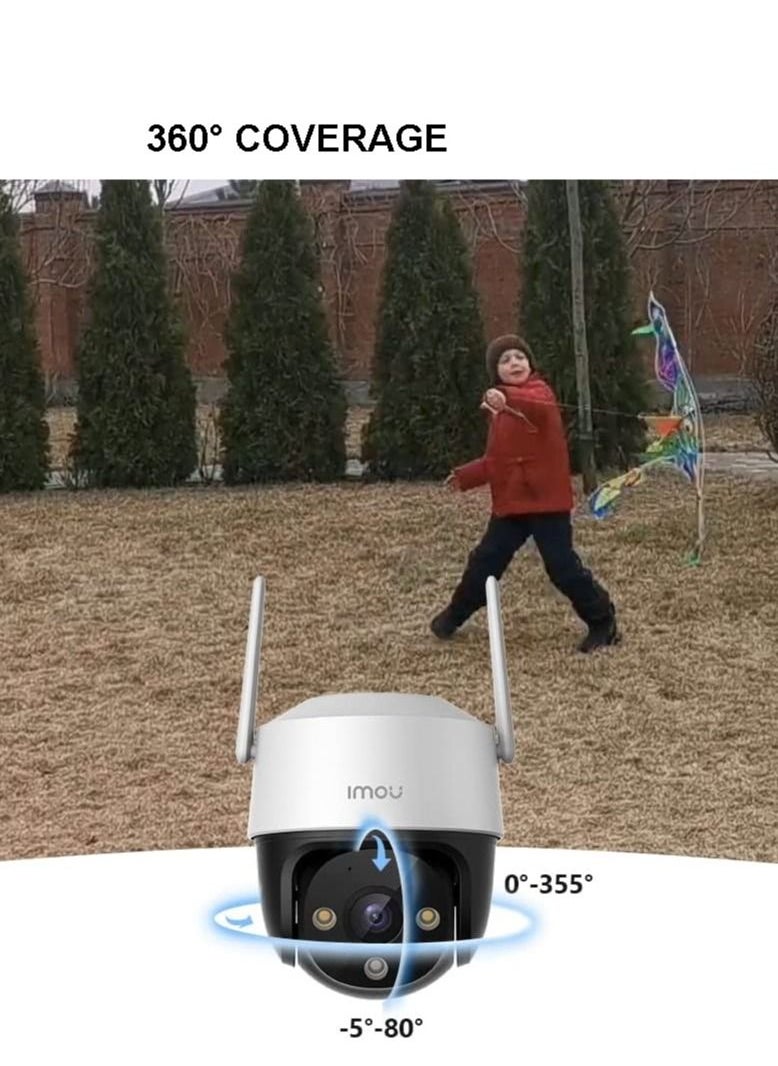 IMOU Cruiser SE WIFI Camera 4MP 360 Degree Color Night Vision Smart Tracking 1080P FHD Pan/Tilt Outdoor Non POE Wireless 3.6mm Audio White  - Image 4