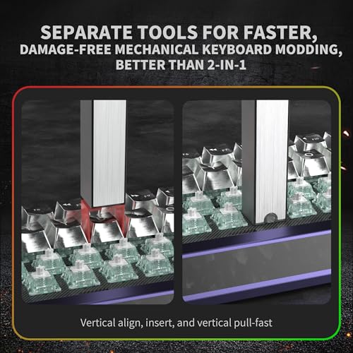 kutethy Twins Switch Puller Keycap Puller for Mechanical Keyboard, DIY Tool Easily Remove and Replace Gaming Keyboard Switches and keycaps(Black - Image 4