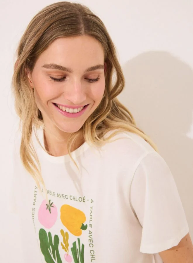 women'secret 100% cotton short sleeve T-shirt "vegetables"