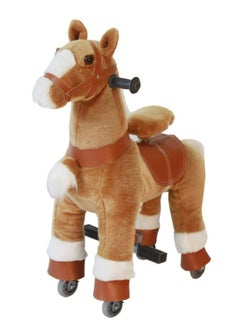 Cool Baby Style COOLBABY Ride On Horse Natural Mechanical Kids Real Walking Horse Small Unicorn Horse Toddlers Plush Pony Riding Horse  - Image 1