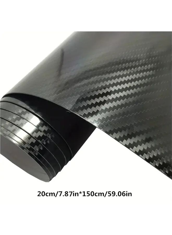 6D Realistic Carbon Fiber Vinyl Wrap PVC Material 3 94inch By 59 06inch Easy Application Removal - Image 5
