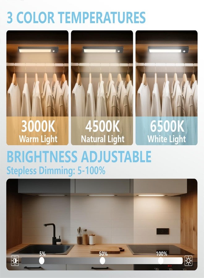 مجموعة مصابيح Rvhouse ثنائية تعمل بحركة القدم، قابلة لإعادة الشحن عبر منفذ USB، 48 مصباح LED، مصابيح تخييم قابلة للتعديل بثلاثة ألوان، مناسبة للسفر بالسيارات المتنقلة، والمقطورات، والعربات السكنية (أسود) - Image 4