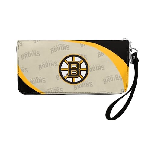 Littlearth womens NHL Boston Bruins Curve Zip Organizer Wallet Team Color 8 x 4 x 1 - Image 1