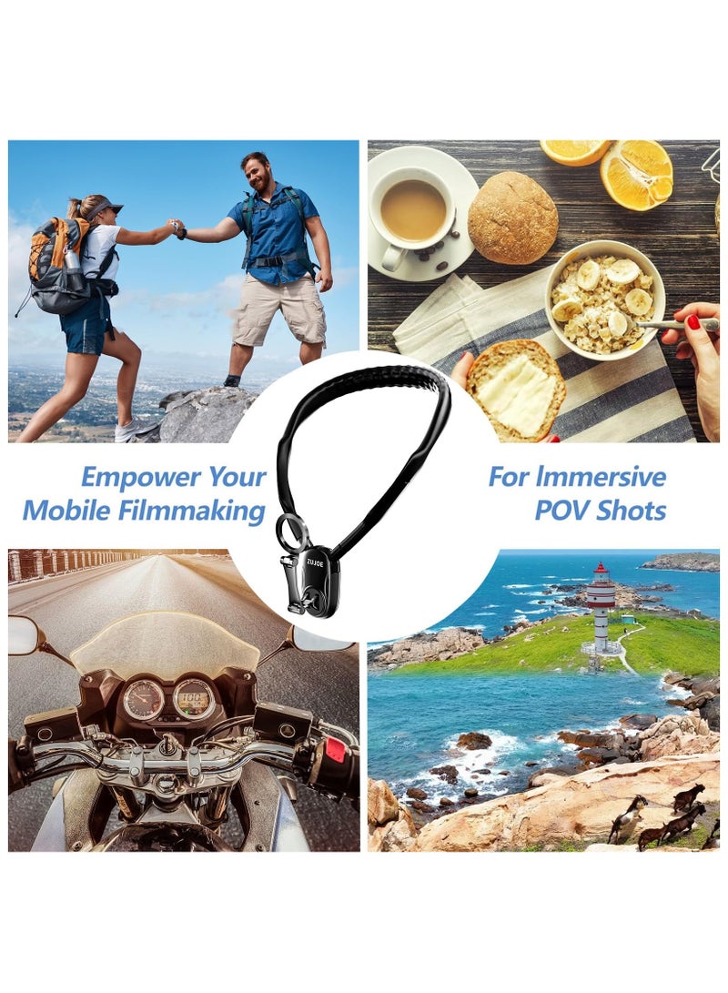 XICEN TELESIN Magnetic Neck POV Mount for Mobile Phone/ MagSafe Compatible Cell Phone Neck Holder Vlog Selfie Mount for iPhone 15 14 13 12 Series Android Phones - Image 2