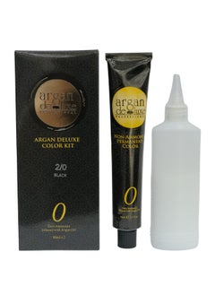 argan de luxe Argan Deluxe Non Ammonia Hair Colour Kit 02- Black  - Image 2