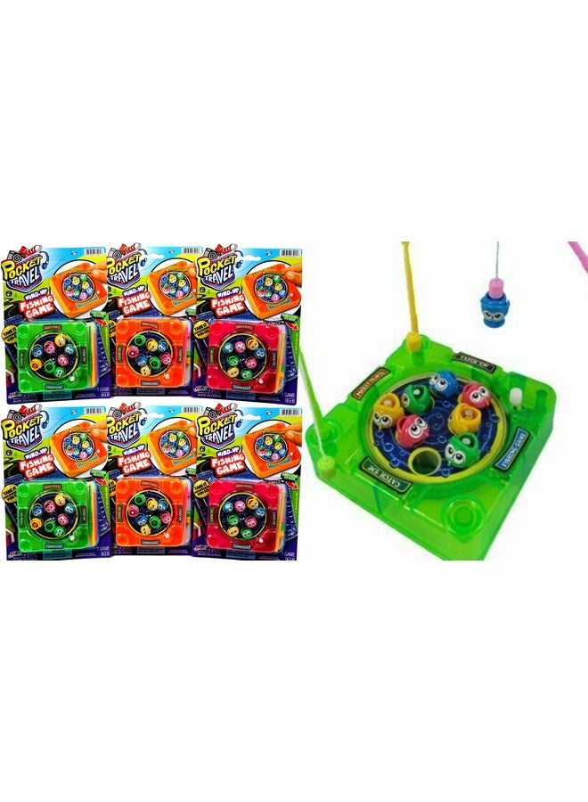 Ja-Ru JA-RU Pocket Travel Magnetic Fishing Game (6 Toys) Classic Rotating Mini Family Board Games for Kids. Preschool Educational Games. Travel Car Games. Bulk Party Favors Birthday Gifts. 3205-6p - Image 1