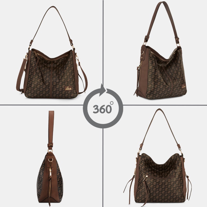 Lavie Woman's Clair Large Hobo Handbag(CHOCO) - Image 4