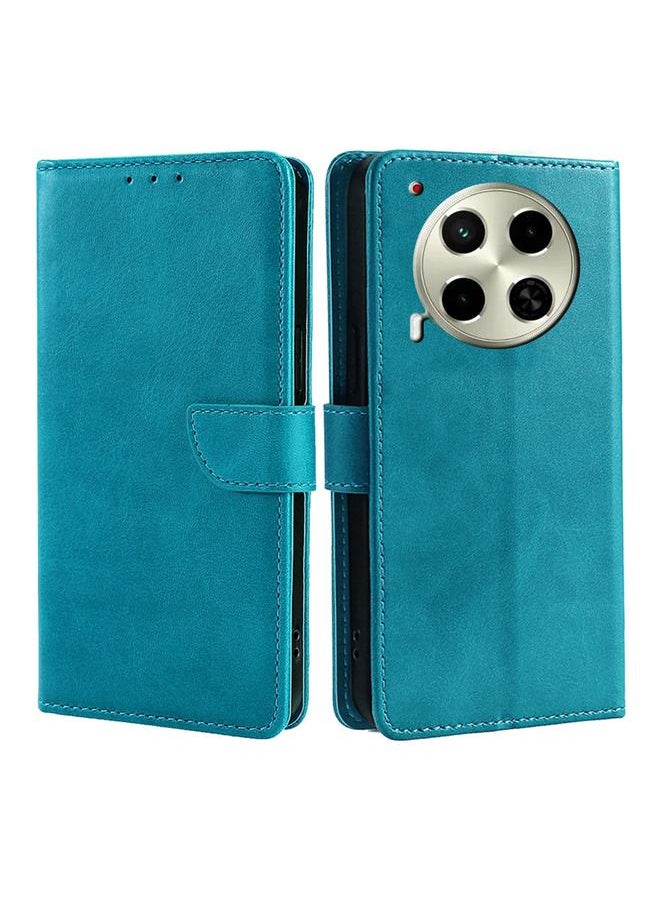 erorex For Tecno Camon 30 Calf Texture Buckle Flip Leather Phone Case(Light Blue) 
