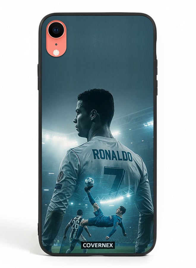 Covernex Apple iPhone XR Protective Case Cover Printed Featuring Cristiano Ronaldo Iconic Action Shoot - Image 2