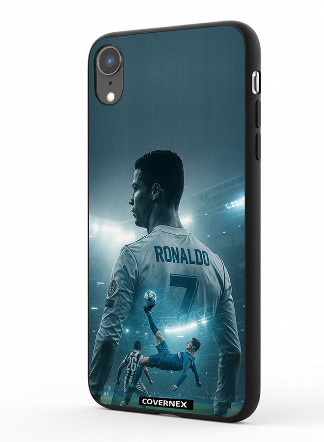 Covernex Apple iPhone XR Protective Case Cover Printed Featuring Cristiano Ronaldo Iconic Action Shoot - Image 1
