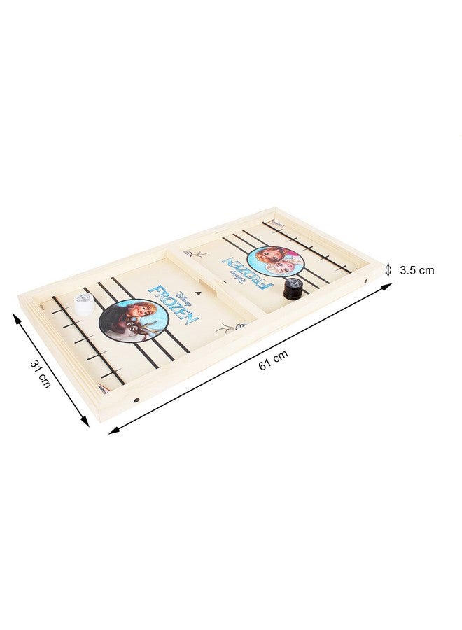 Skoodle Sling Puck Game Board String Hockey Toy (Frozen) Portable Table Interactive Board Game for Kids & Adults, Desktop Board Game for All Age Group - Image 3