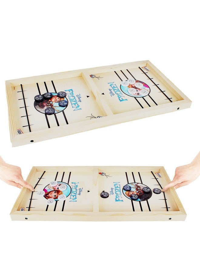 Skoodle Sling Puck Game Board String Hockey Toy (Frozen) Portable Table Interactive Board Game for Kids & Adults, Desktop Board Game for All Age Group - Image 1