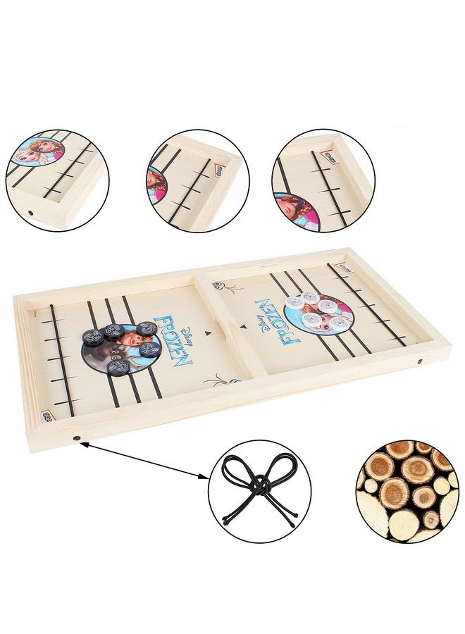 Skoodle Sling Puck Game Board String Hockey Toy (Frozen) Portable Table Interactive Board Game for Kids & Adults, Desktop Board Game for All Age Group - Image 5
