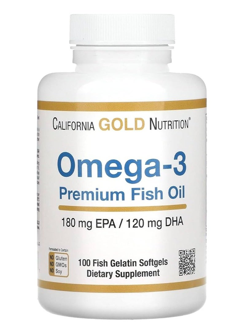 California Gold Nutrition Omega-3   100 Softgels 