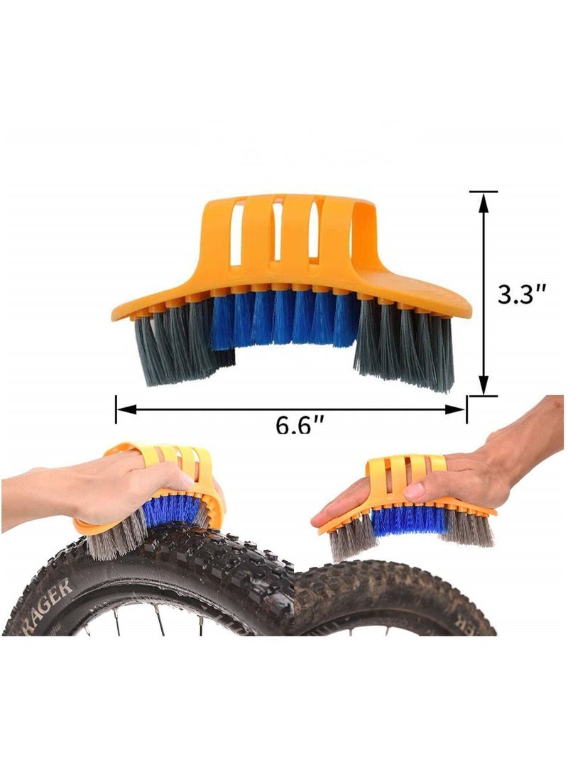Bike Cleaning Tools Set (8 Pack) Bicycle Clean Brush Kit Suitable for Mountain Road City Hybrid BMX Bike and Folding Bike Chain/Crank/Sprcket/Tire Corner Rust Blot Dirt Clean - Image 5