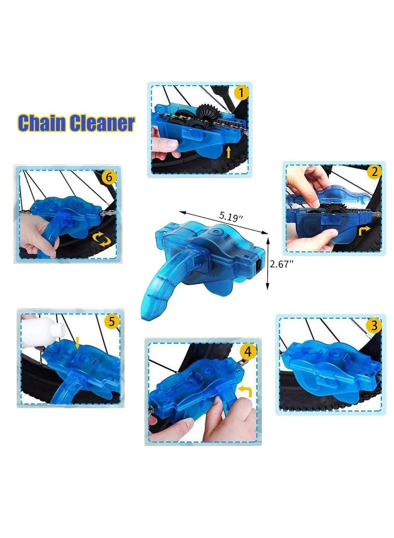 Bike Cleaning Tools Set (8 Pack) Bicycle Clean Brush Kit Suitable for Mountain Road City Hybrid BMX Bike and Folding Bike Chain/Crank/Sprcket/Tire Corner Rust Blot Dirt Clean - Image 3