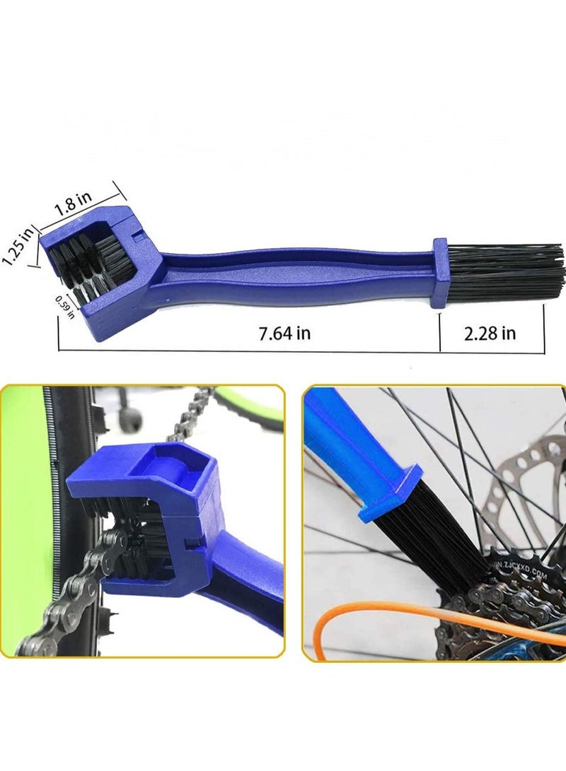 Bike Cleaning Tools Set (8 Pack) Bicycle Clean Brush Kit Suitable for Mountain Road City Hybrid BMX Bike and Folding Bike Chain/Crank/Sprcket/Tire Corner Rust Blot Dirt Clean - Image 2