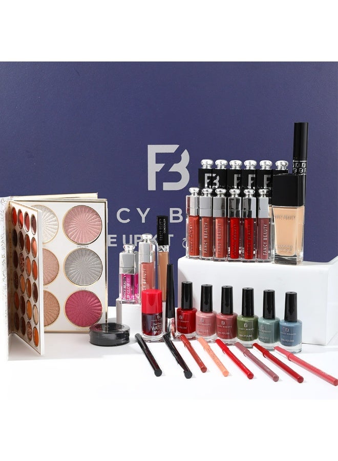 فنسي بيوتي فانسي بيوتي بوكس مكياج متكامل فاخر يحتوي على مجموعة متكاملة من مستحضرات التجميل - Image 4