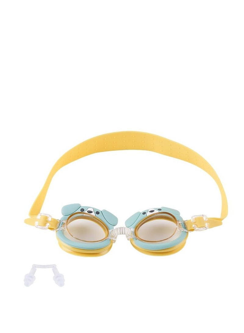 Y&D Cartoon Pattern  Silicone Swimming Goggles With  Protective Case Nose