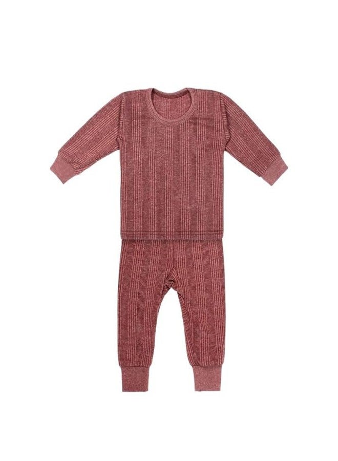 BONUM New Winter Wear Thermal Innerwear Top & Full Pant Woolen Warmer Combo Set for Girls Boys, Kids Unisex Body Warmer Thermal (Set of 3) - Image 3