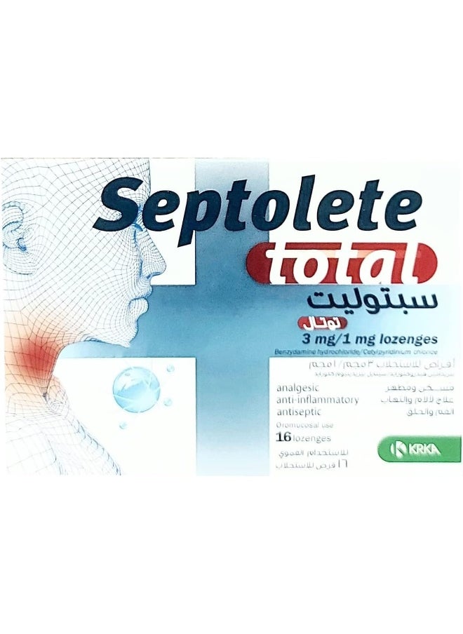 SEPTOLETE Septolete Total 3Mg/1Mg Lozenges 16s 