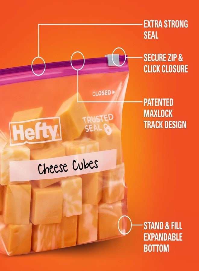 Hefty Slider Kitchen Storage Bags, Quart Size, 20 Count - Image 5