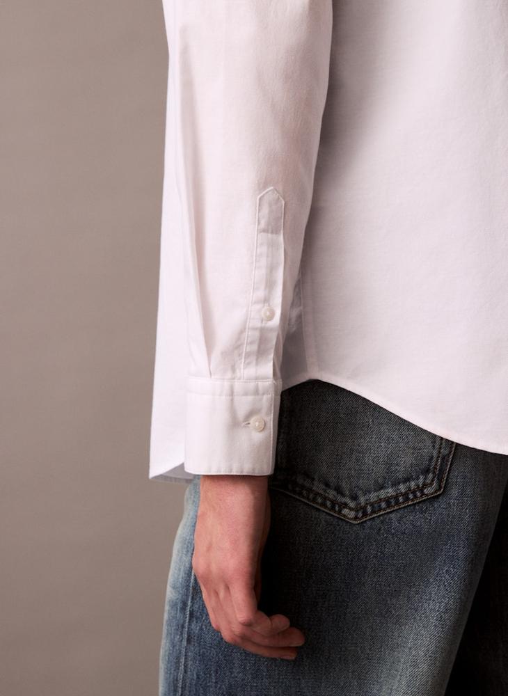 كالفن كلاين جينز قميص أكسفورد كلاسيك بأزرار سادة - Image 4