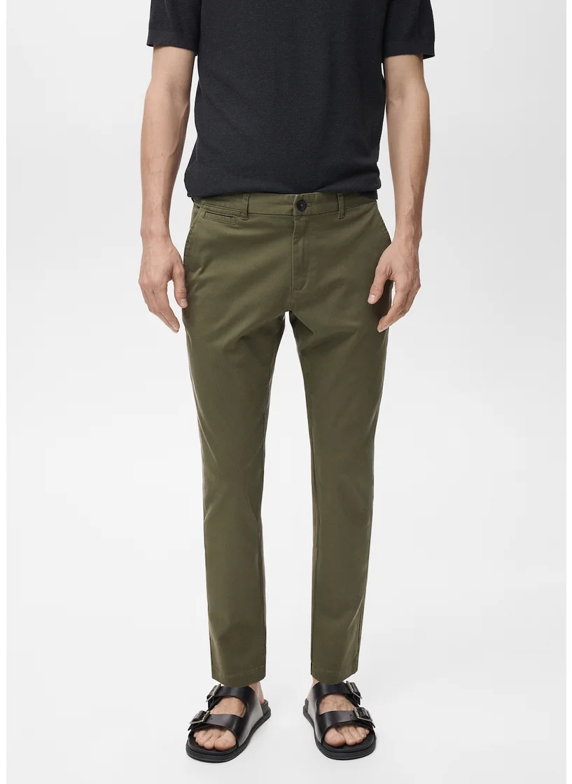 مانجو مان Prato Cropped Tapered Chino trousers