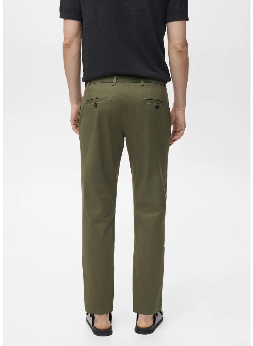 مانجو مان Prato Cropped Tapered Chino trousers