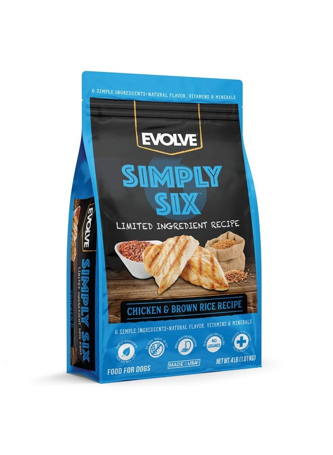 Evolve Pet Food Simply Six Chicken and Brown Rice Recipe Dog Food 4 lb. Bag - Image 1
