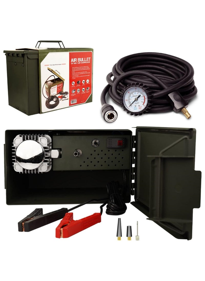Generic Car Bullet Air Compressor Ultra Extreme 4×4 Tire Super Air Flow Portable 160 Liter Minutes 150 PSI 12V Tire Inflator For Car Truck Bicycle & Other Inflatables  - Image 1