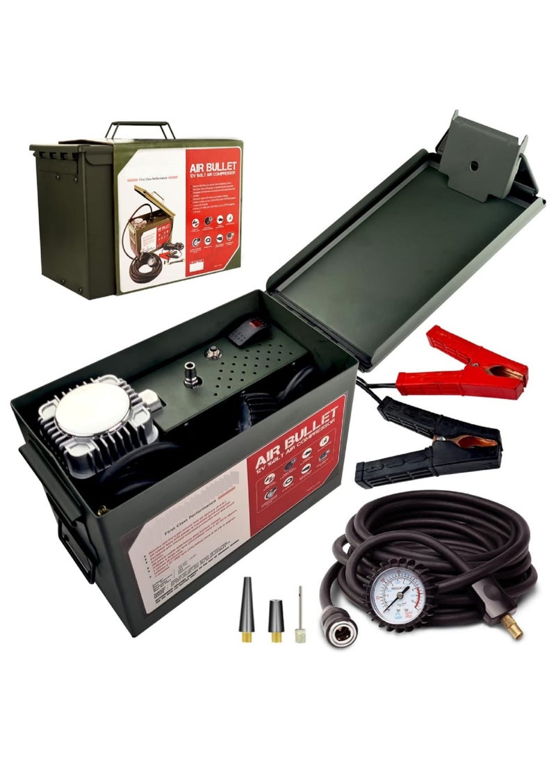 Generic Car Bullet Air Compressor Ultra Extreme 4×4 Tire Super Air Flow Portable 160 Liter Minutes 150 PSI 12V Tire Inflator For Car Truck Bicycle & Other Inflatables  - Image 2