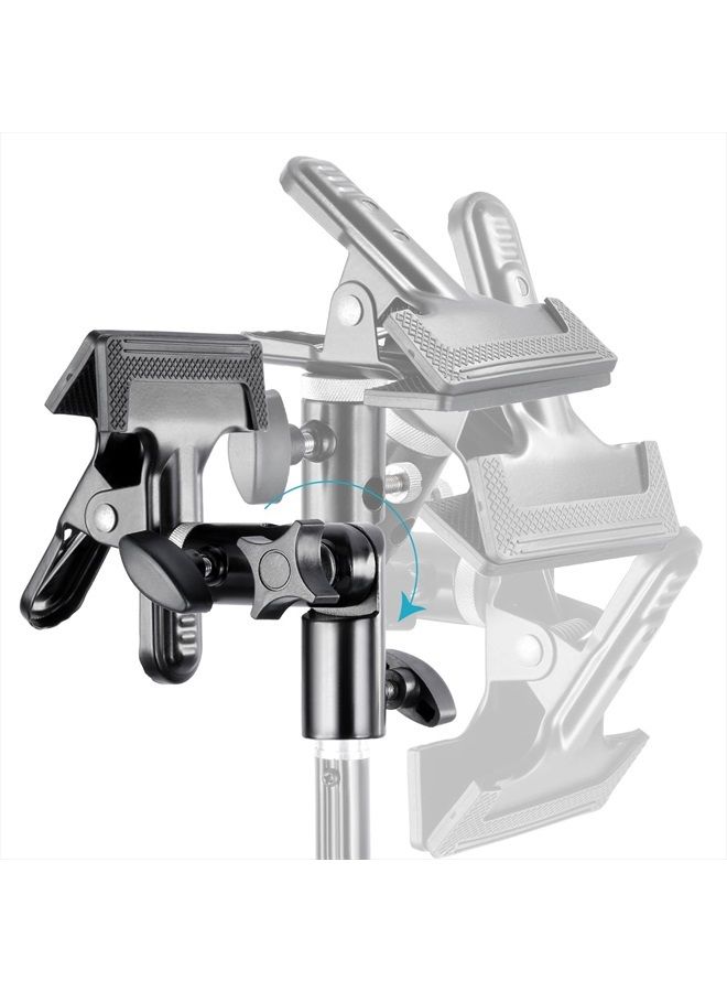 Neewer ® 2 PCS Photo Studio Heavy Duty Metal Clamp Holder with 5/8" Light Stand Attachment for Reflector - Image 4