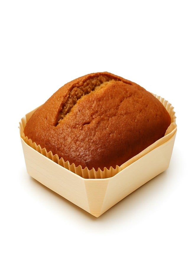 Esslly Viola Direct Baking Wooden Molds (Pack of 8 Elegant Wooden Trays and 24 Premium Greaseproof Paper Liners) - Ideal for Mini Cakes, Pastries, Crumbles - Image 1