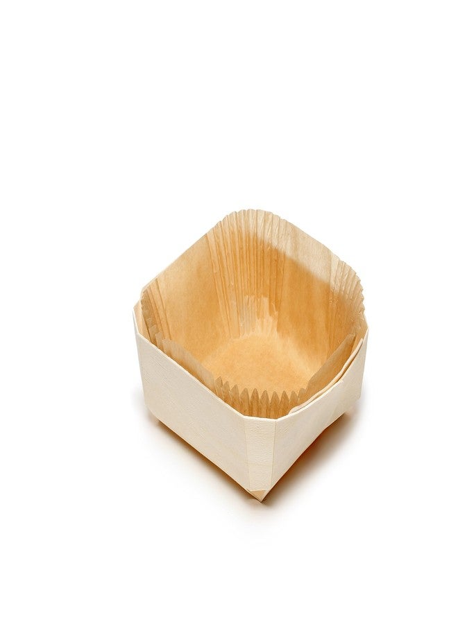 Esslly Viola Direct Baking Wooden Molds (Pack of 8 Elegant Wooden Trays and 24 Premium Greaseproof Paper Liners) - Ideal for Mini Cakes, Pastries, Crumbles - Image 5